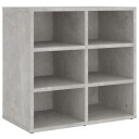 vidaXL Skoskap betonggrå 52,5x30x50 cm