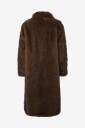 pieces - Fuskepelskåpe Pcjilla Long Fluffy Jacket Bc - Rød