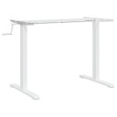  Stående ramme for skrivebord hvit 94-135x60x70-114 cm stål