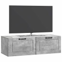  Vegghengt TV skap Betonggrå 98 x 41 x 30 cm Konstruert tre