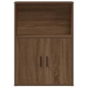 Bokhylle brun eik 60x24x85 cm konstruert tre