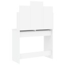  Sminkebord med speil hvit 96x39x142 cm 8721012134102