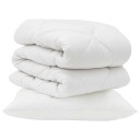 vidaXL Dyne med pute 2 stk. Hvit Mikrofiber