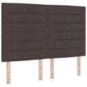  Seng med ramme og madrass mørk brun 140x200 cm stoff