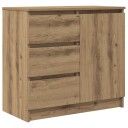  Skjenk med skuff artisan eik 71x35x65 cm konstruert tre