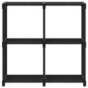 vidaXL Displayhylle med 4 kuber svart 69x30x72,5 cm stoff