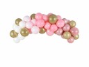 PartyDeco Ballongbue Rosa/Gull Sett