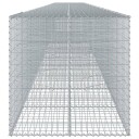 Gabionkurv med deksel 1200x100x100 cm galvanisert jern