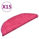 vidaXL Trappetrinnstepper 15 stk rosa 56x17x3 cm