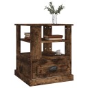 vidaXL Sidebord røkt eik 50x50x60 cm konstruert tre