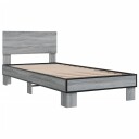  Sengeramme grå sonoma 75x190 cm konstruert tre og metall 8721102447938
