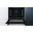 Siemens iQ100 Innbyggingsovn Rustfritt Stål 66L med Varmluft og Hurtigstart