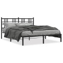  Sengeramme i metall med sengegavl svart 150x200 cm 8721012372900