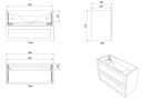 Vikingbad MIE 90SLIM Servantskap Ramme hvit matt