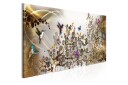 Tavle Hummingbirds Dance 1 Part Gold Narrow 120X40 Artgeist sp. z o. o.