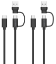 Speedlink STREAM Play & Charge USB-C/A til USB-C kabelsett, svart