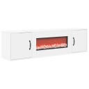 vidaXL Elektrisk peis Hvit 140,5 x 30 x 39 cm Konstruert tre