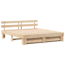  Sengestamme med hodegjerde Brun 200 x 200 cm Heltre furu