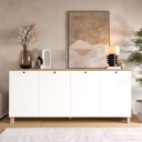 Konsollbord Hanah Home Nord (180 x 80 x 42,1 cm) White Oak - Hvit og eik