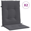 vidaXL Hage stolputer 2 stk. Antrasitt 100 x 50 x 3 cm