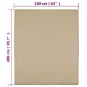 vidaXL Jerseylaken gråbrun 160x200 cm bomull