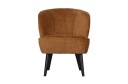 Woood Sara Loungestol, Velour m. struktur Cognac   Unoliving