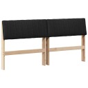  Polstret sengegavl Svart 160 cm Massiv furu