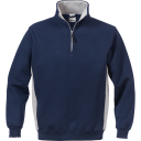 Acode Sweatshirt Med Kort Dragkedja 1705 Df Marinblå/grå S