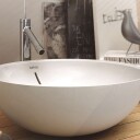 Bathco Villareal Toppmontert Servant Ø42x15 cm, med overløp, Hvit