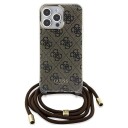 Apple Guess iPhone 15 Pro Deksel Crossbody Cord Brun