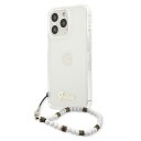Guess Mobildeksel til iPhone 13 Pro / 13 6,1" Gjennomsiktig Hvit Pearl
