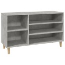 vidaXL Skoskap betonggr? 102x36x60 cm konstruert tre