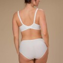 Trofe Sanna Striped Midi Brief Truser Hvit Large Dame