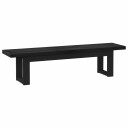 vidaXL Spisebenk NOAIN 160 x 41 x 45 cm Massiv furu Svart