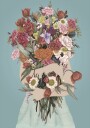 Gathering a Garden Teal Large  Poster Plakat / 50x70cm