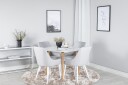 Venture Home Plaza Spisegruppe 100 cm Rund med 4 Plaza Stoler   Grå