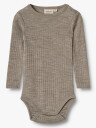 Wheat Wool Silk Body Long Sleeve Lucca Brun 62