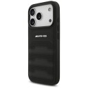 Mercedes AMG Lær Etui med Debossed Logo til iPhone 17 Pro - Svart
