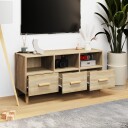 vidaXL TV-benk sonoma eik 102x36x50 cm konstruert tre