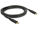 Delock USB-C 3.1 Gen 1 Kabel 2m 3A Svart
