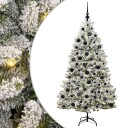  Kunstig juletre Grønn og hvit 180 cm PVC og metall