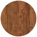  Bordplate Lys Brun Ø 50 x 4 cm Massivt Eiketre