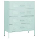 vidaXL Kommode myntegrønn 80x35x101,5 cm stål