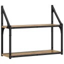  Vegghylle med hylle artisan eik 60 x 21 x 51 cm Konstruert tre