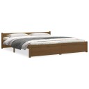 vidaXL Sengeramme honningbrun heltre 200x200 cm