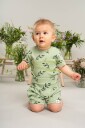 Gullkorn Spurven babyromper - soft grønn