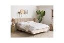 Dubbelsäng Beliani Brin med lamellram Beige Svart 140x200 cm Taupe 140x200  