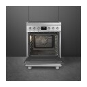 Smeg Classic 60 cm Induksjonskomfyr i Rustfritt Stål C6IMXM2