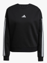 adidas 3 Stripes Fleece Sweater Sort M