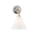 Katie Conical vägglampa nickel/vit
